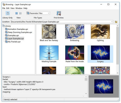 Screenshot of the application Ultra Fractal - #3