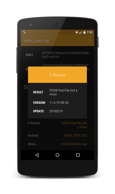 Screenshot of the application VirusTotal Uplink - #4