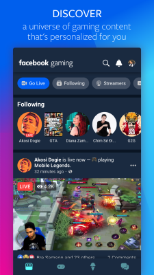 Screenshot of the application Facebook Gaming for Android - #1