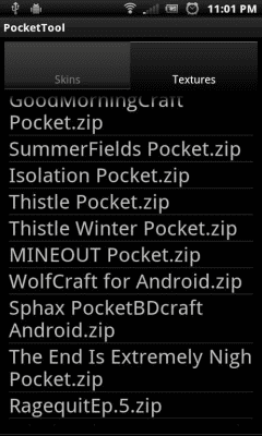 Screenshot of the application PocketTool - #2