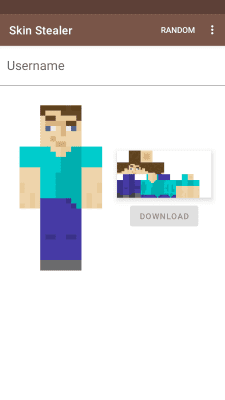 Screenshot of the application Skin Stealer for Minecraft - #1