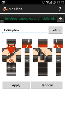 Screenshot of the application Skins for Minecraft Pocket Ed - #1