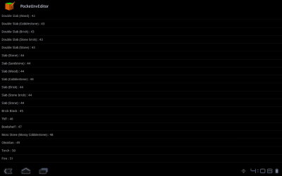 Screenshot of the application PocketInvEditor - #3