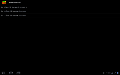 Screenshot of the application PocketInvEditor - #4