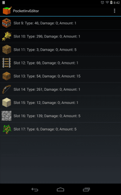 Screenshot of the application PocketInvEditor - #6