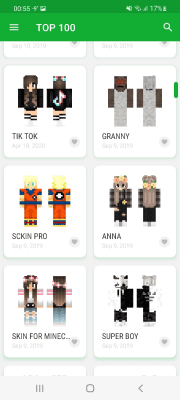 Screenshot of the application Skin World - #5