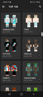 Screenshot of the application Skin World - #6
