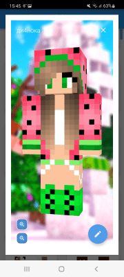 Screenshot of the application Skin Editor for Minecraft PE (3D) - #5