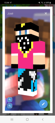 Screenshot of the application Skin Editor for Minecraft PE (3D) - #11