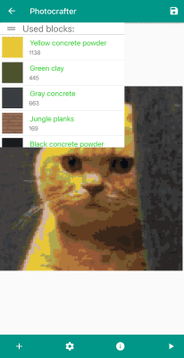 Screenshot of the application Pixel art for Mynkraft - #3