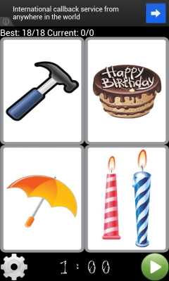 Screenshot of the application Match me - #7