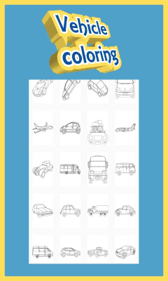 Screenshot of the application Coloring - cars - #3