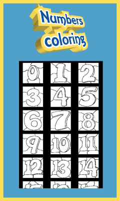 Screenshot of the application Coloring for children - Numbers - #1