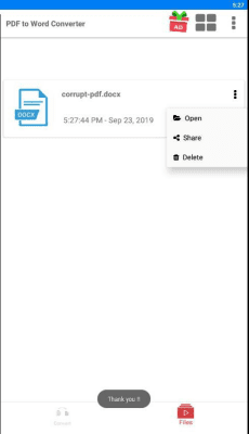 Screenshot of the application PDF to Word Converter - #5