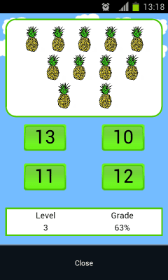 Screenshot of the application Learn to count - #7