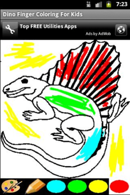 Screenshot of the application Paint Dinosaurs with your fingers - #2