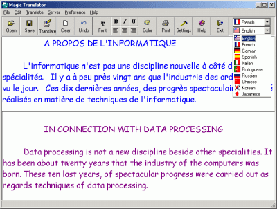 Screenshot of the application Magic Translator - #1