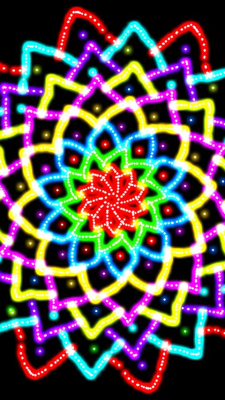 Screenshot of the application Glow Spin Art - #3