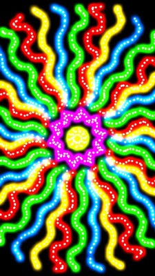 Screenshot of the application Glow Spin Art - #4