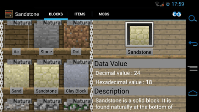 Screenshot of the application Encyclopaedia Minecraftica - #5