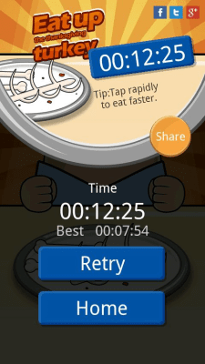 Screenshot of the application Turkey Time - Xmas version - #4