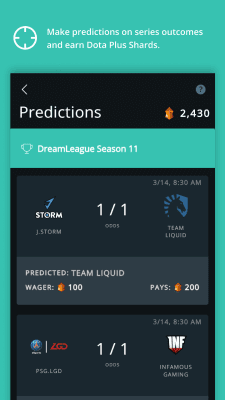 Screenshot of the application Dota Pro Circuit - #3