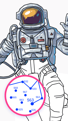 Screenshot of the application Dot to Dot to Coloring - #7