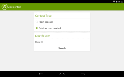 Screenshot of the application Debtors - #4