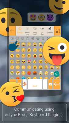 Screenshot of the application ai.type Emoji Keyboard plugin - #2