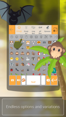 Screenshot of the application ai.type Emoji Keyboard plugin - #3
