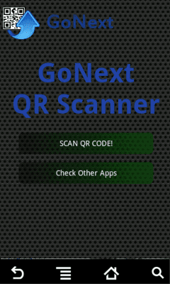 Screenshot of the application QR Scanner Go Next! - #1