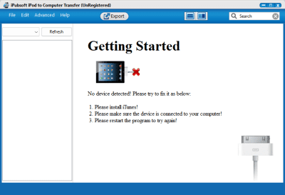 Screenshot of the application iPubsoft iPod to Computer Transfer - #1