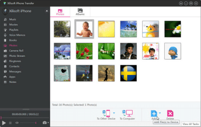 Screenshot of the application Xilisoft iPhone Transfer - #3