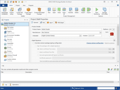 Screenshot of the application EMCO MSI Package Builder - #2
