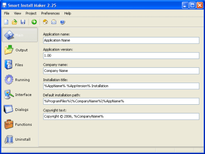 Screenshot of the application Smart Install Maker - #1