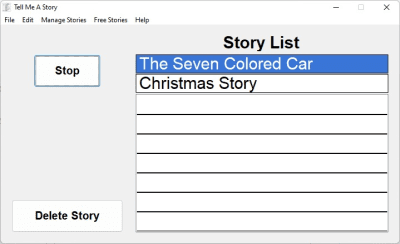 Screenshot of the application Tell Me A Story - #1