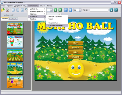 Screenshot of the application Altarsoft PDF Reader - #5
