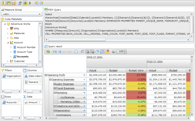 Screenshot of the application Ranet.UILibrary.Olap - #1