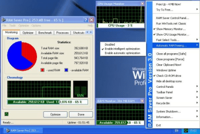 Screenshot of the application RAM Saver Pro - #1