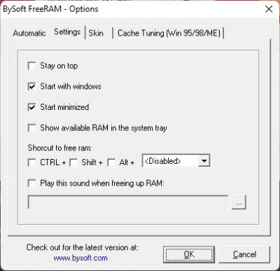 Screenshot of the application FreeRAM - #3