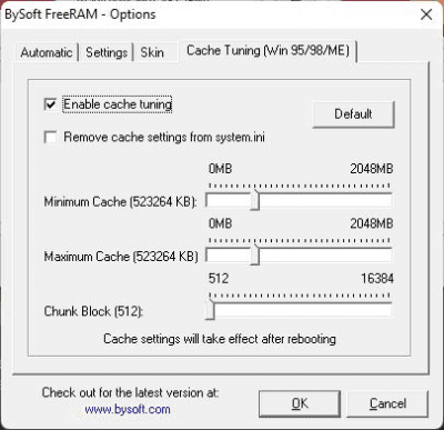 Screenshot of the application FreeRAM - #5