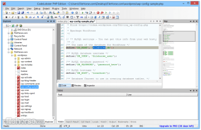 Screenshot of the application Codelobster PHP Edition - #1