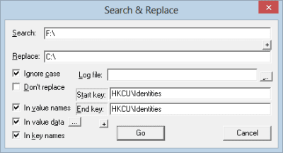 Screenshot of the application Advanced Regedit - #3