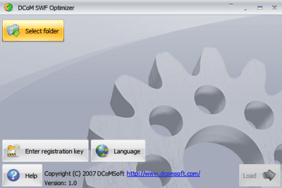 Screenshot of the application DCoM SWF Optimizer - #1