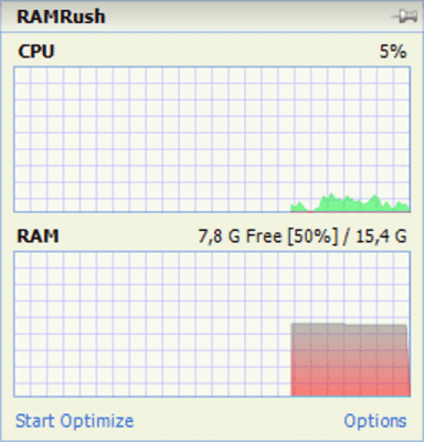 Screenshot of the application RAMRush - #1