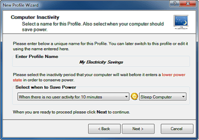 Screenshot of the application AutoStandByPro - #5