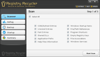 Screenshot of the application Registry Recycler - #1