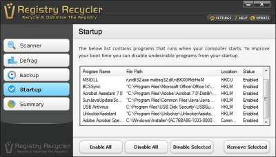 Screenshot of the application Registry Recycler - #4