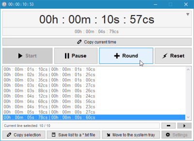 Screenshot of the application 2xDSoft Timer - #1