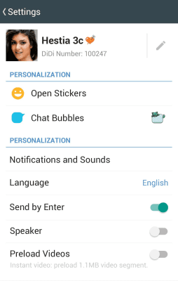 Screenshot of the application Hi - #8